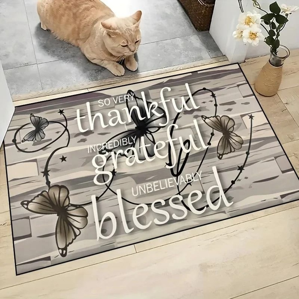 WoodPrint Absorbent Door Mat Washable Dirt Trap Rug For Entryway 6