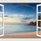 OceanView 3D Window Wall Sticker Beach Scene Vinyl Decor 11