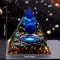 AzureAura Lapis Lazuli Crystal Ball Pyramid Decor Set With Gold Base 1