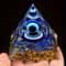 AzureAura Lapis Lazuli Crystal Ball Pyramid Decor Set With Gold Base 5