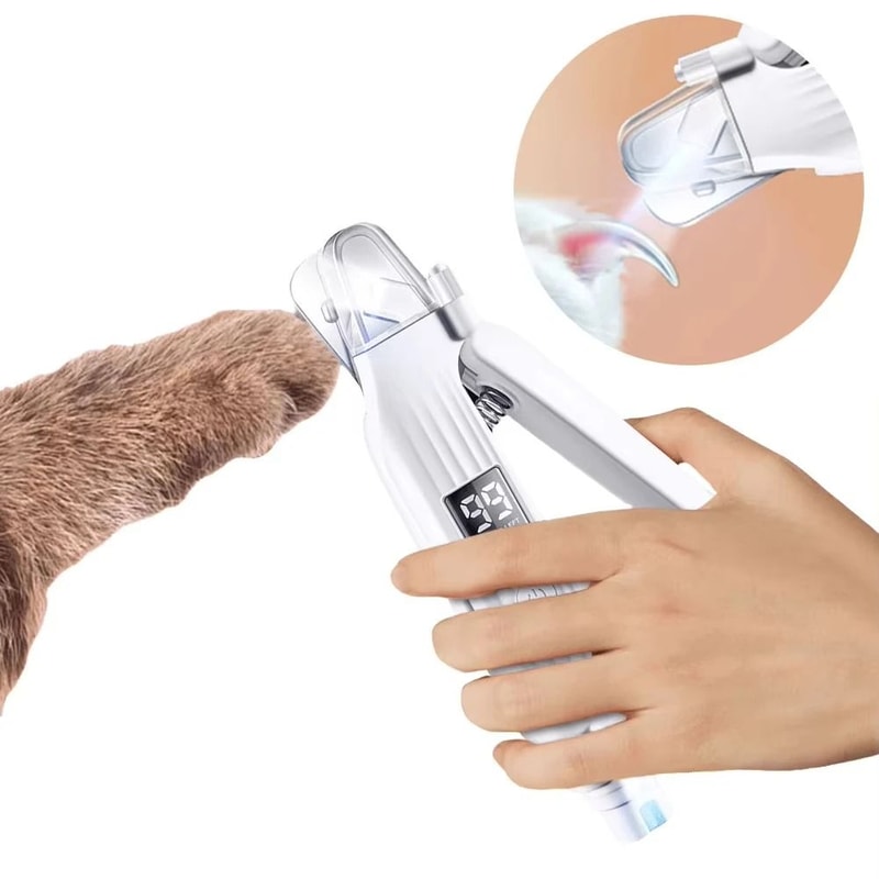 PawCare Pro 2in1 Pet Nail Trimmer Grinder With LED Safety Light 4