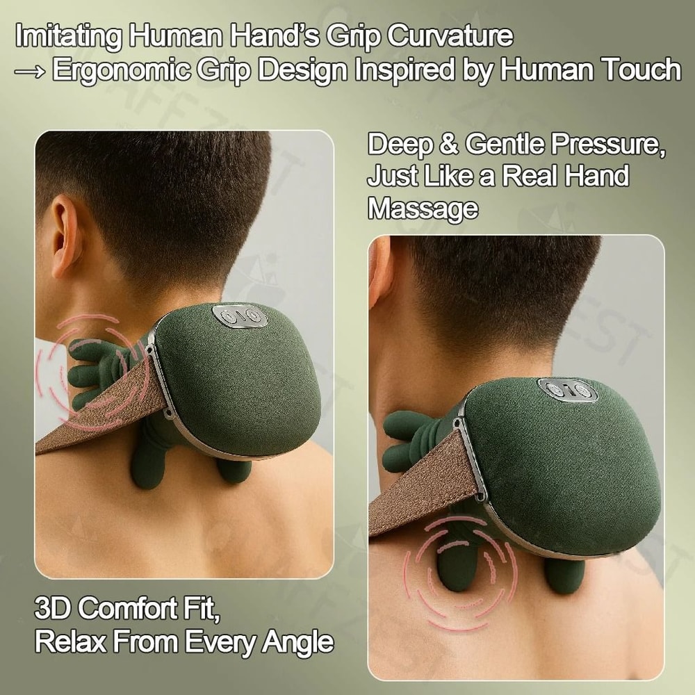 ReliefFlex Bionic Finger Neck Shoulder Massager Wireless 4D Kneading Shawl 4