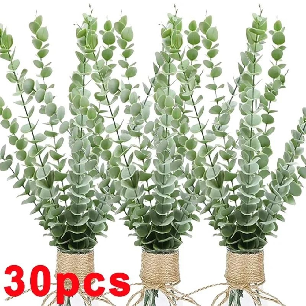 Artificial Eucalyptus Stems Greenery Bundle For DIY Bouquets And Home Decor 13
