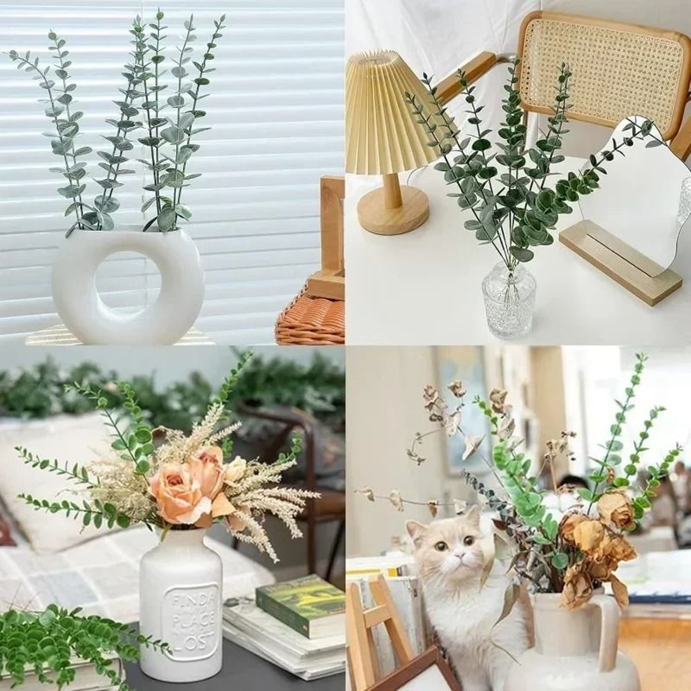 Artificial Eucalyptus Stems Greenery Bundle For DIY Bouquets And Home Decor 5