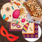 Happy Purim Linen Table Runner With Carnival Masque Design For Festive Dining Decor 4