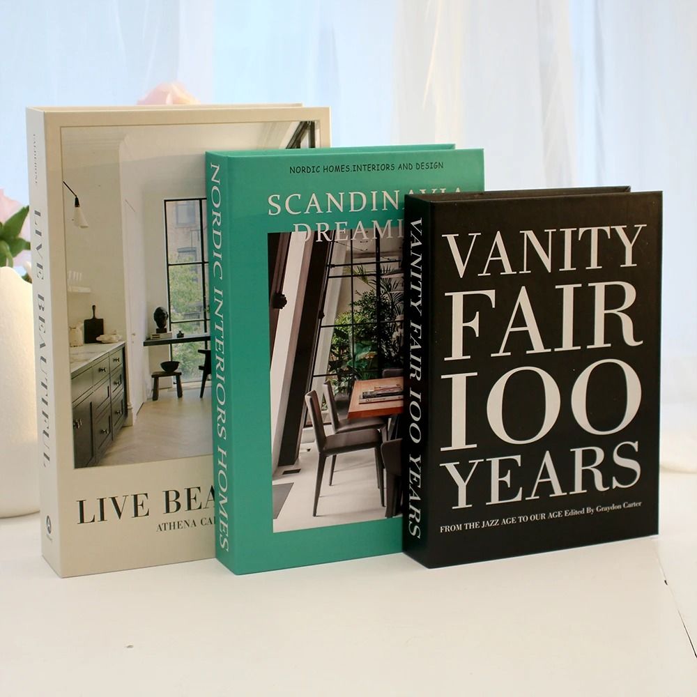 Luxury Decorative Fake Book Set For Coffee Table Home Styling 6