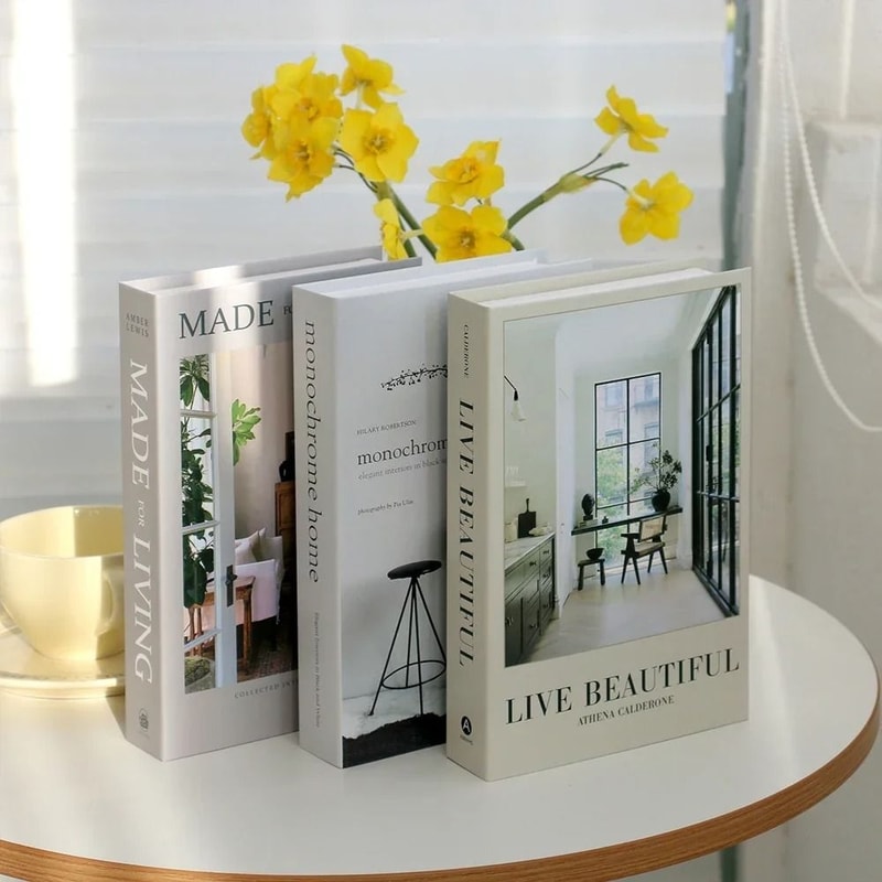 Luxury Decorative Fake Book Set For Coffee Table Home Styling 14