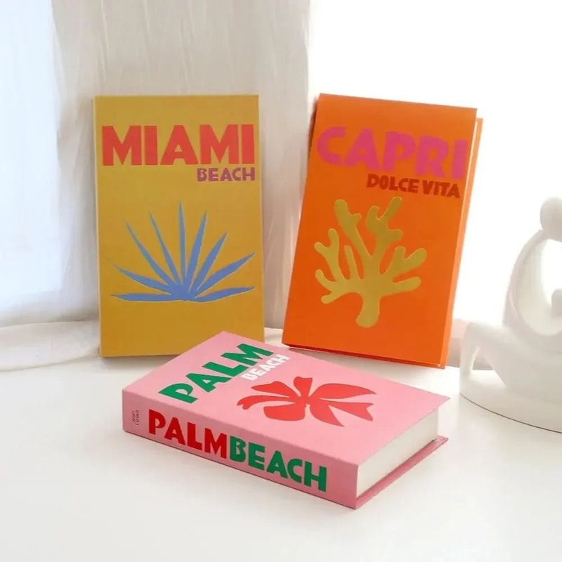 Luxury Decorative Fake Book Set For Coffee Table Home Styling 17
