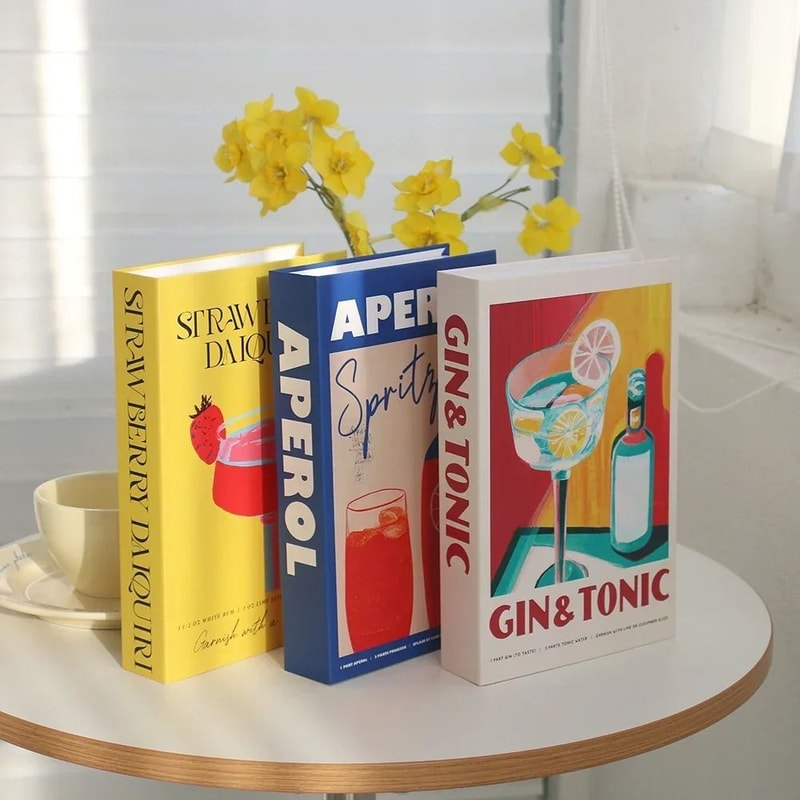 Luxury Decorative Fake Book Set For Coffee Table Home Styling 18