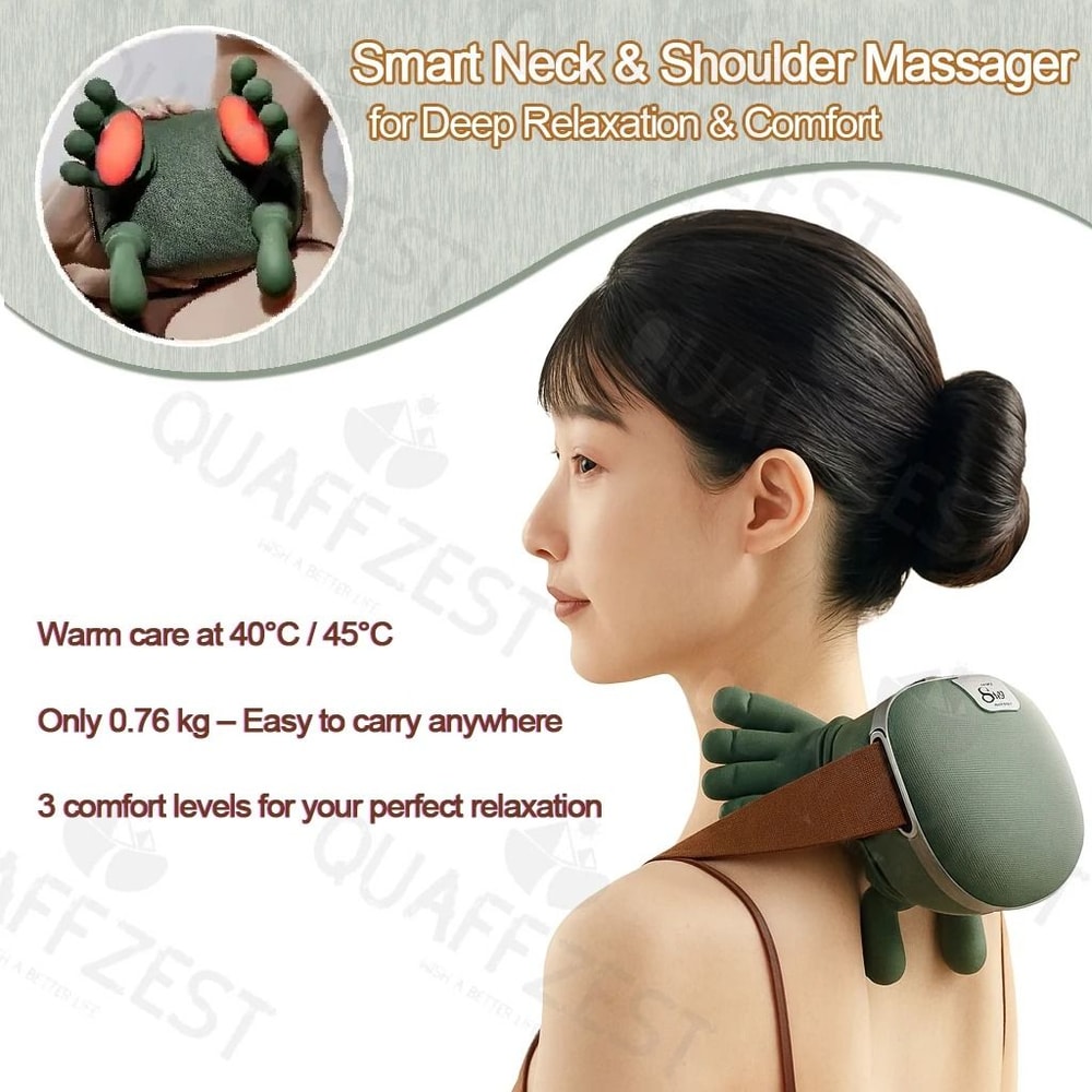 ReliefFlex N7 Wireless Neck Shoulder Massager 4D Kneading Heat Shawl 1