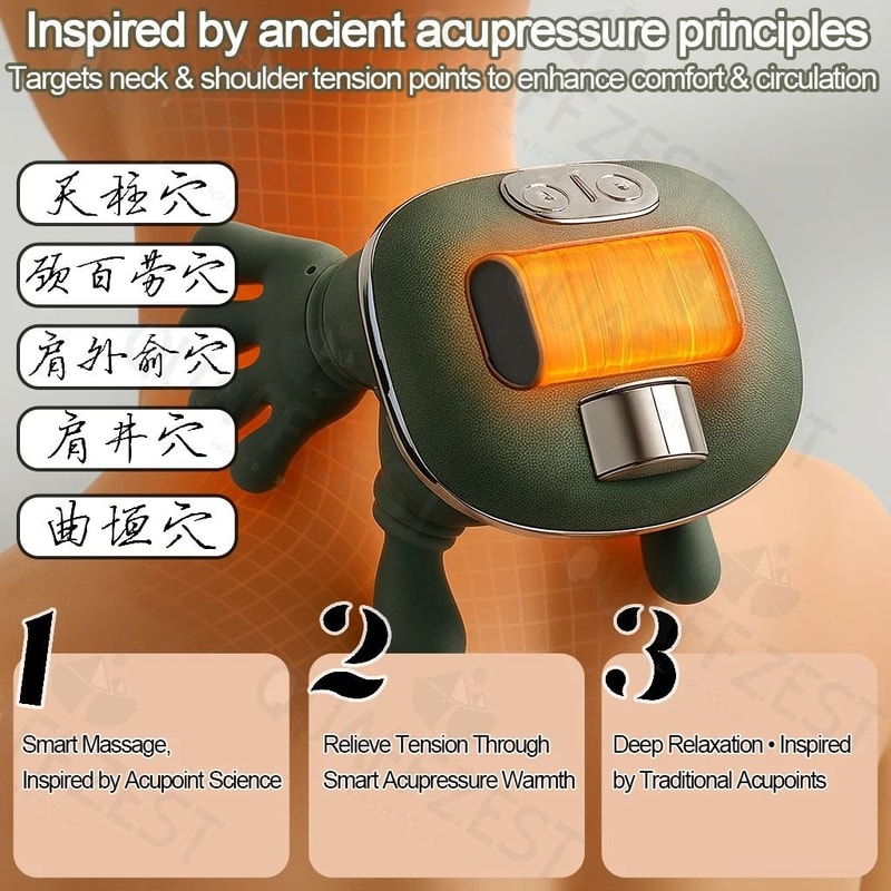 ReliefFlex N7 Wireless Neck Shoulder Massager 4D Kneading Heat Shawl 3