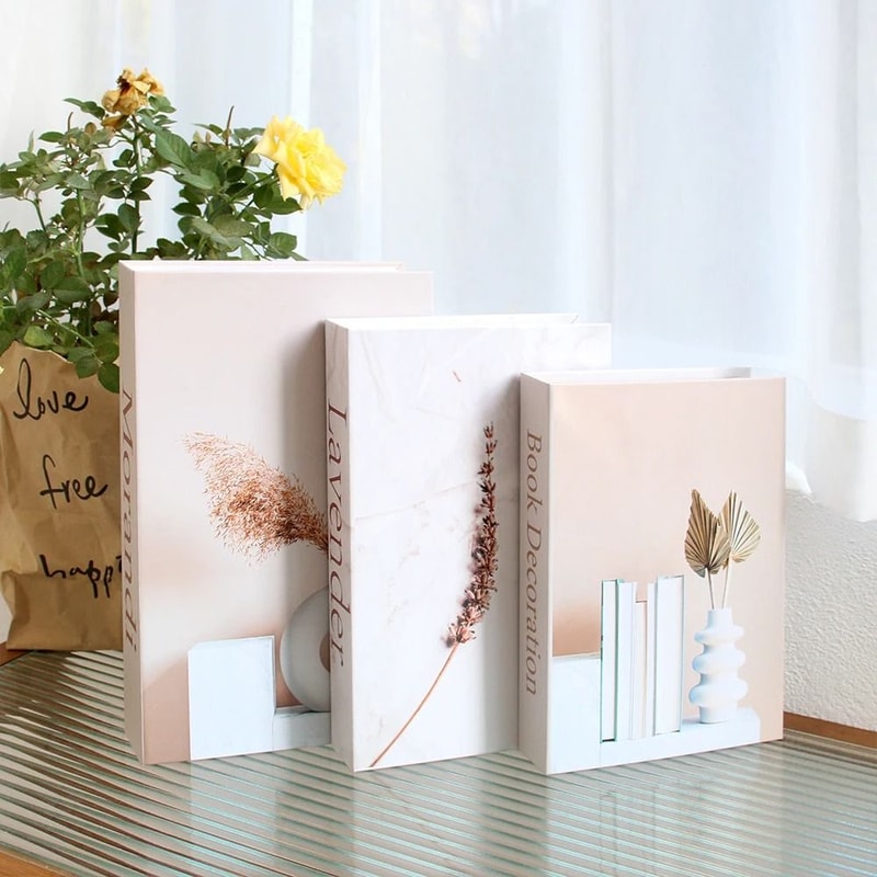 Luxury Decorative Fake Book Set For Coffee Table Home Styling 29