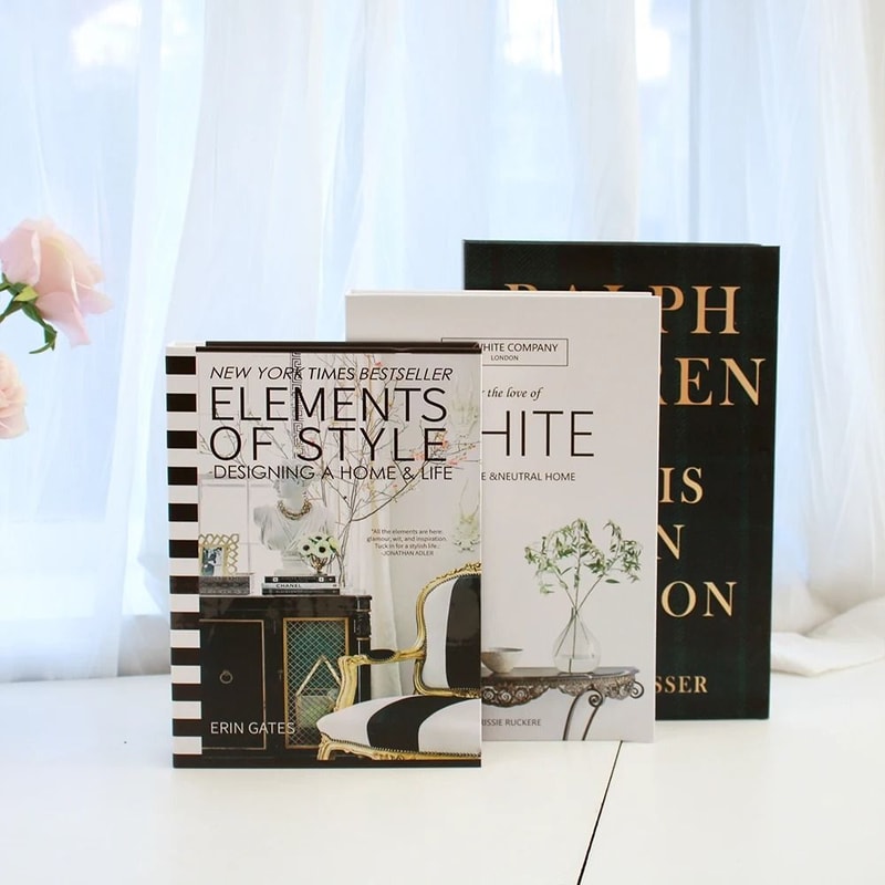Luxury Decorative Fake Book Set For Coffee Table Home Styling 27