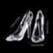 Crystal Cinderella Glass Slipper Figurine Elegant Acrylic High Heel Decor 6