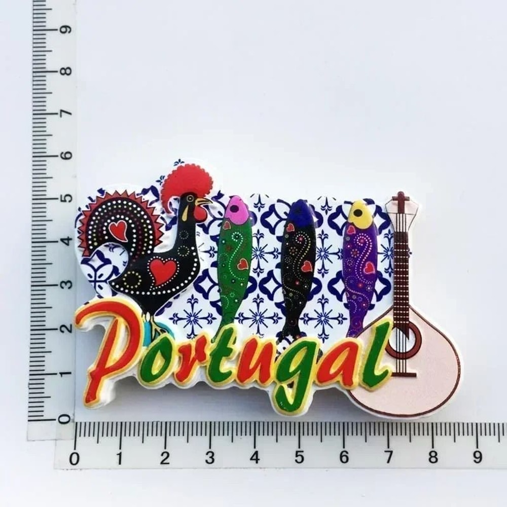 Portugal Travel Souvenir Fridge Magnet Set Lisbon Tram Porto Madeira Resin Collection 28