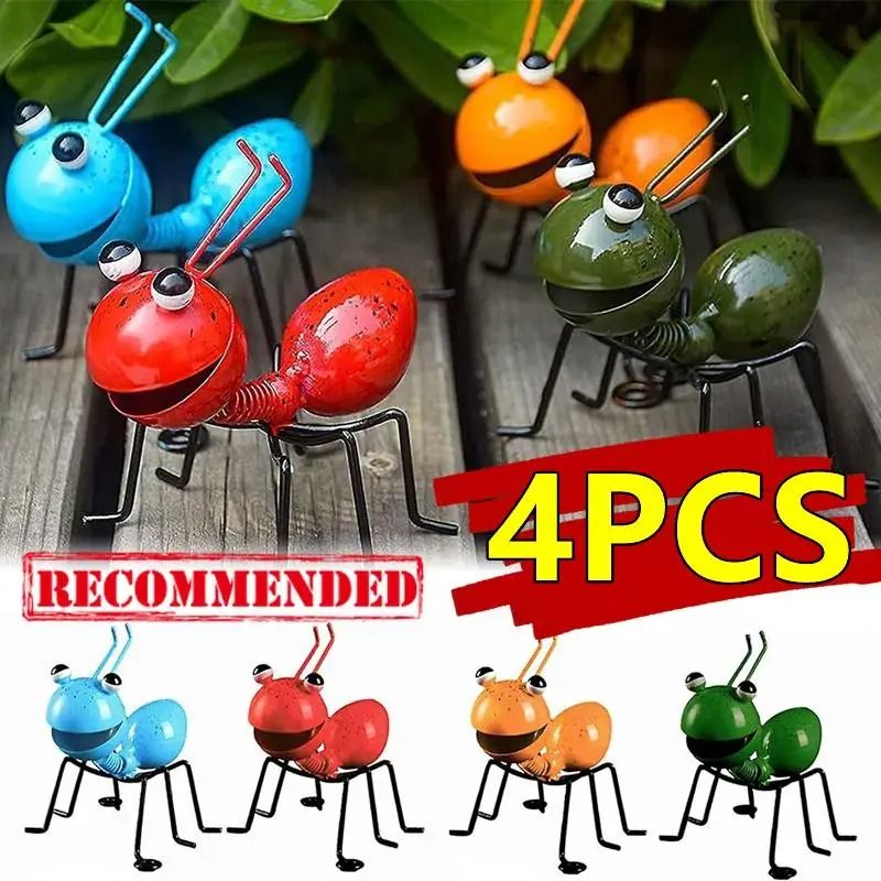 Cute Metal Ant Wall Art Sculptures For Garden And Home Decor 0
