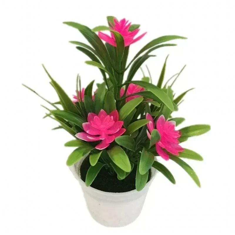 Colorful Artificial Potted Flower Bonsai For Table And Room Decor 11