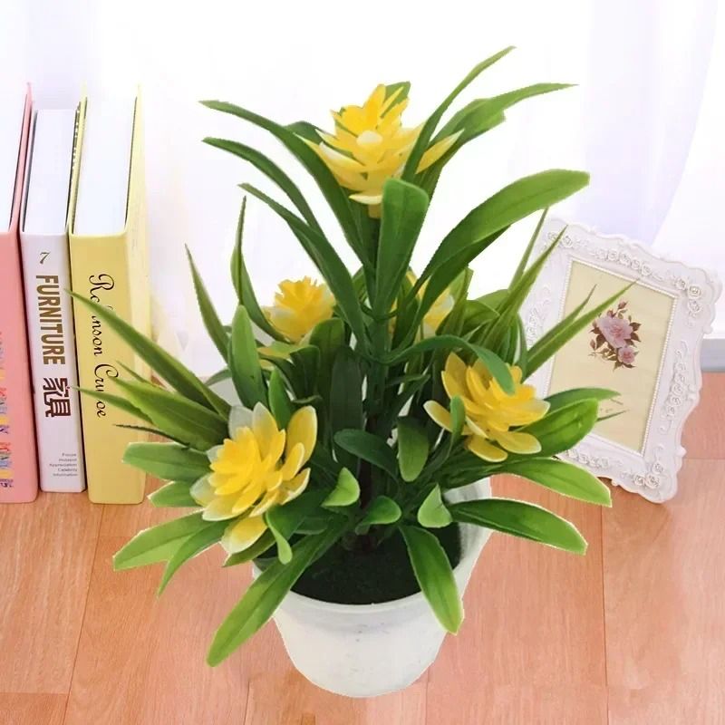 Colorful Artificial Potted Flower Bonsai For Table And Room Decor 2