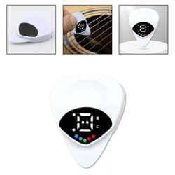 2-in-1 clip-on guitar tuner pick for acoustic electric bass and mandolin