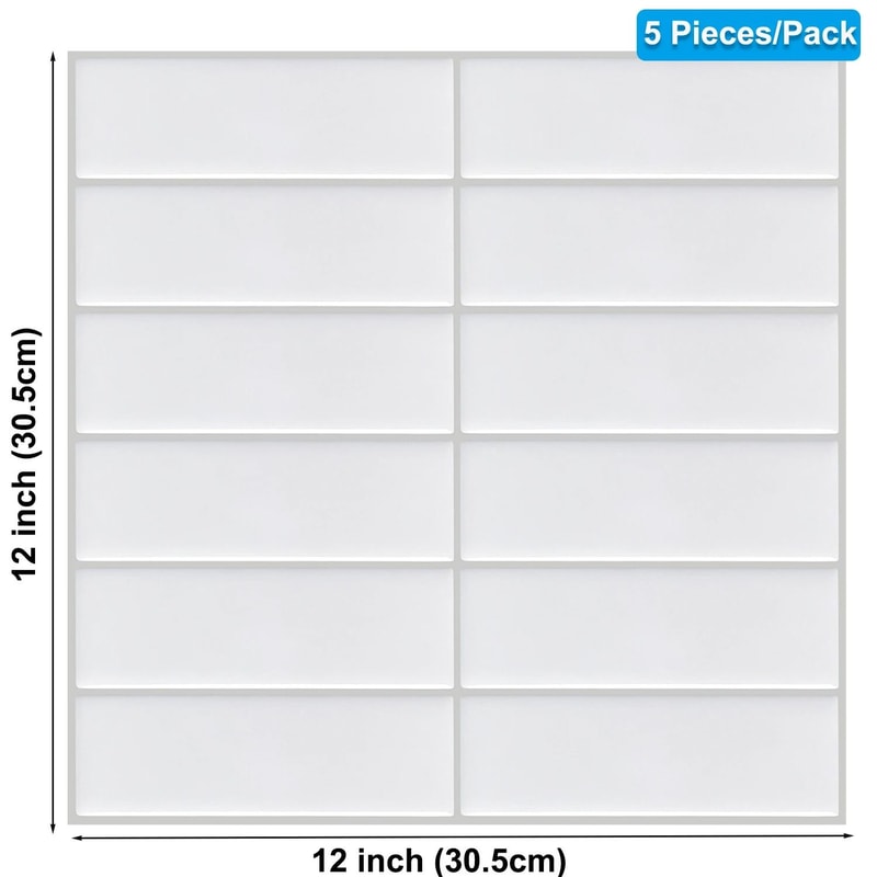 3D Waterproof Peel And Stick Kitchen Wall Tiles 12x12in 510PCS Set 9