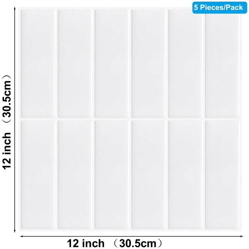 3D Waterproof Peel And Stick Kitchen Wall Tiles 12x12in 510PCS Set 11