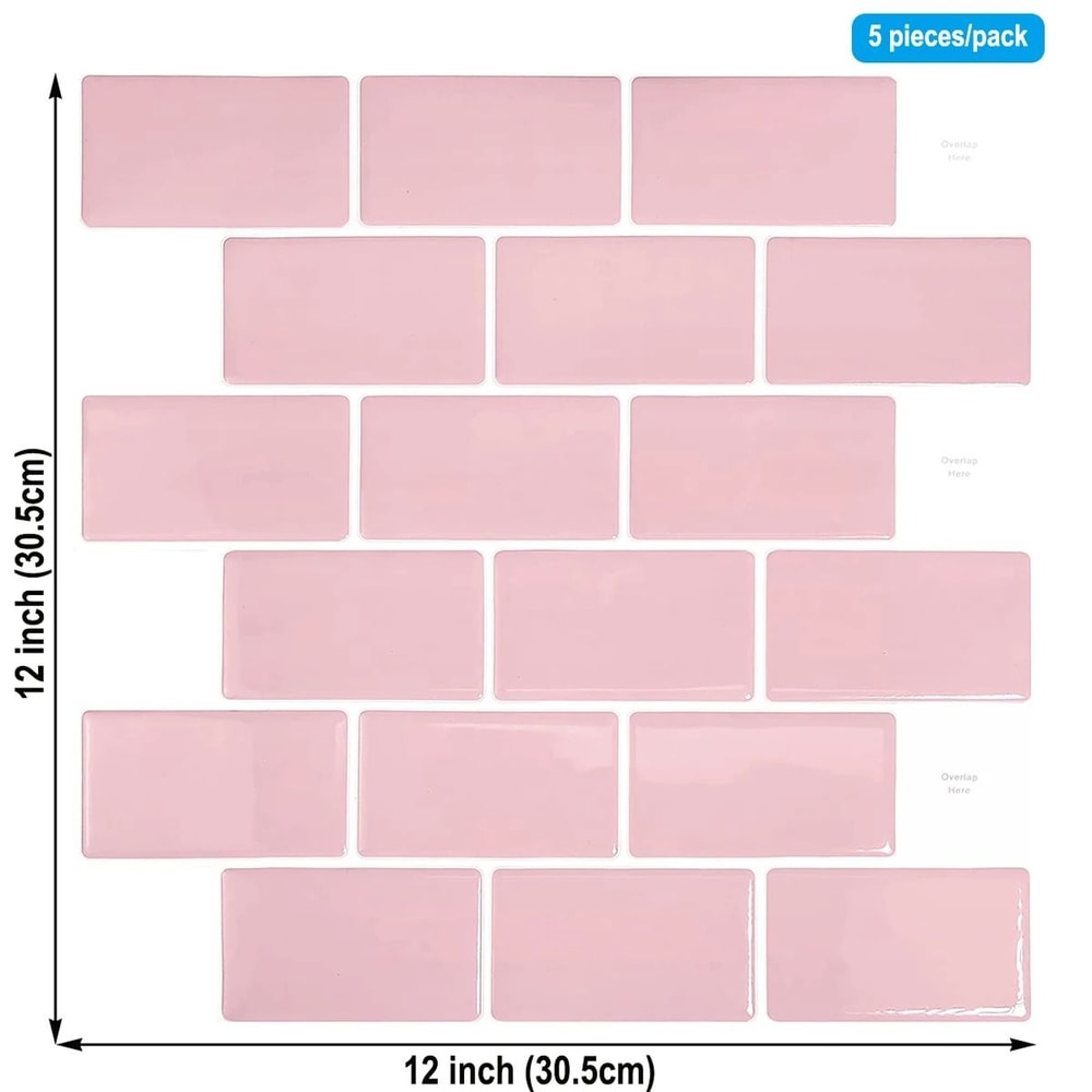 3D Waterproof Peel And Stick Kitchen Wall Tiles 12x12in 510PCS Set 12