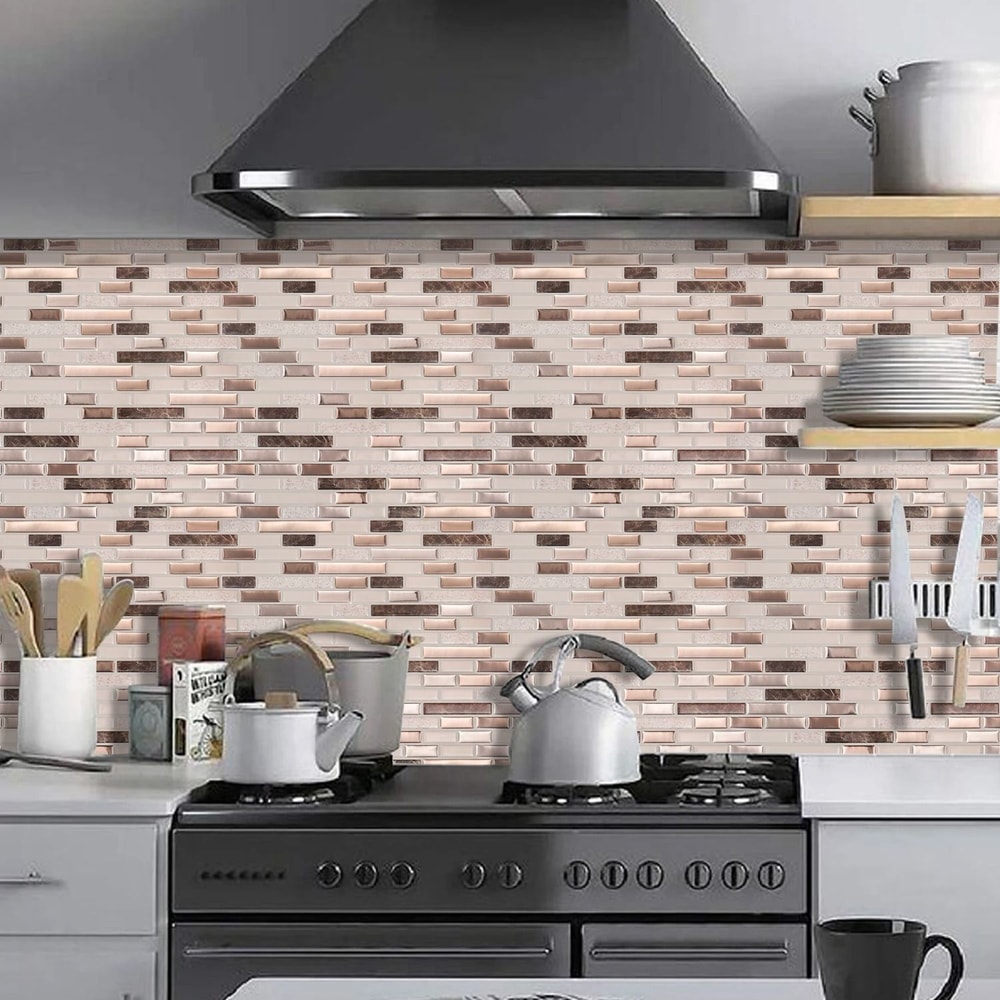 3D Waterproof Peel And Stick Kitchen Wall Tiles 12x12in 510PCS Set 4