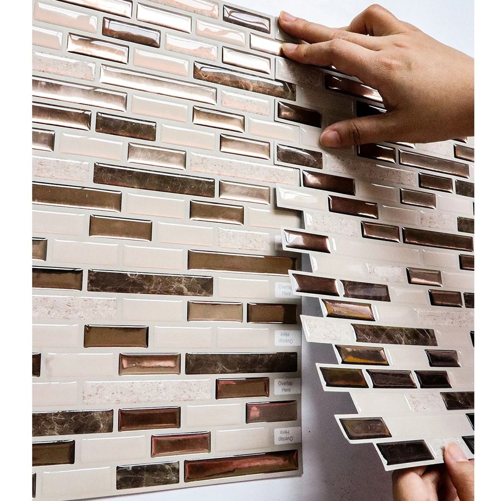 3D Waterproof Peel And Stick Kitchen Wall Tiles 12x12in 510PCS Set 5