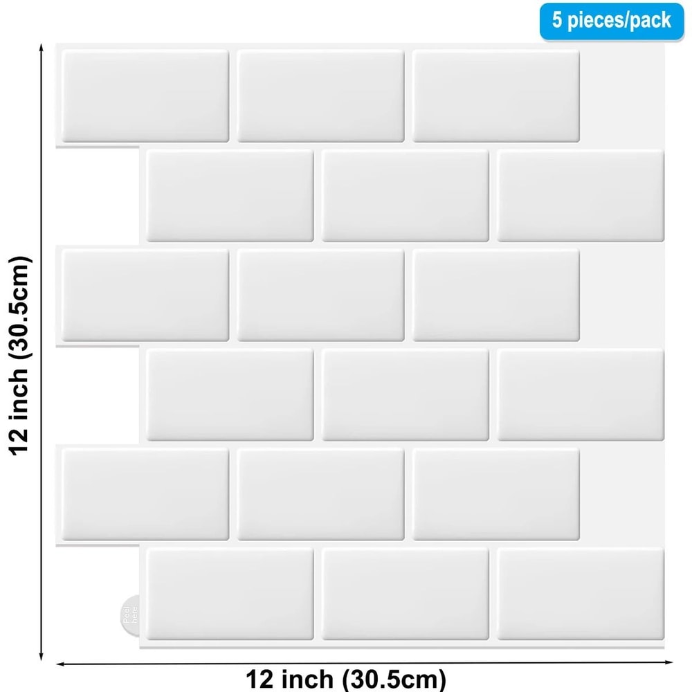 3D Waterproof Peel And Stick Kitchen Wall Tiles 12x12in 510PCS Set 7