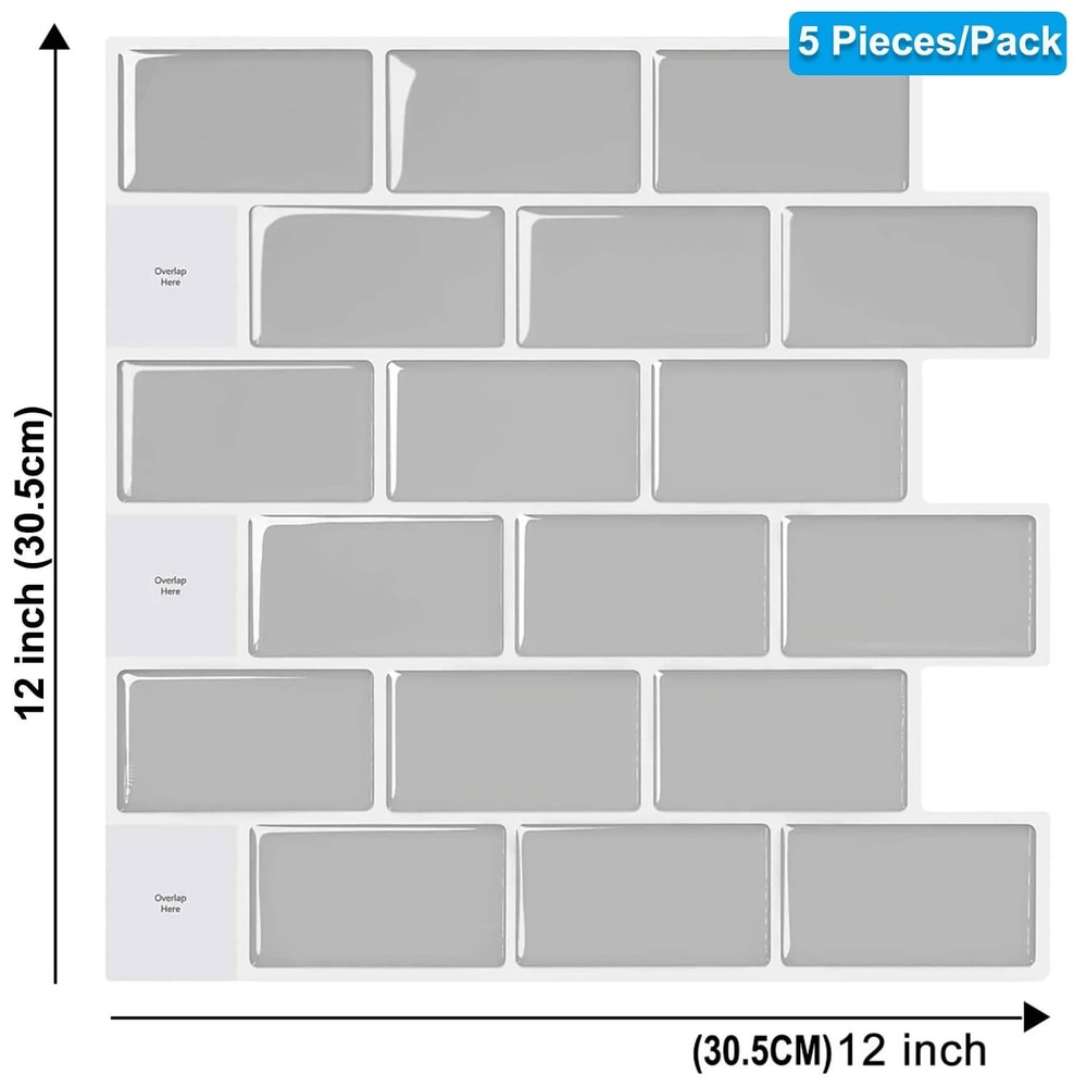 3D Waterproof Peel And Stick Kitchen Wall Tiles 12x12in 510PCS Set 17