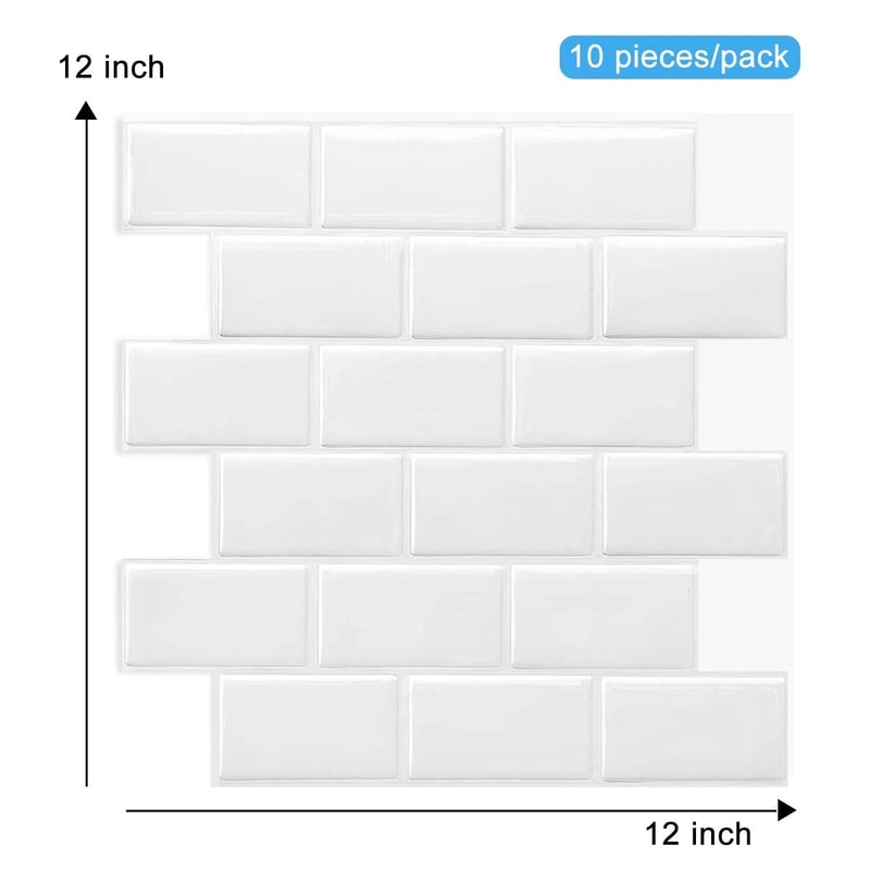 3D Waterproof Peel And Stick Kitchen Wall Tiles 12x12in 510PCS Set 22