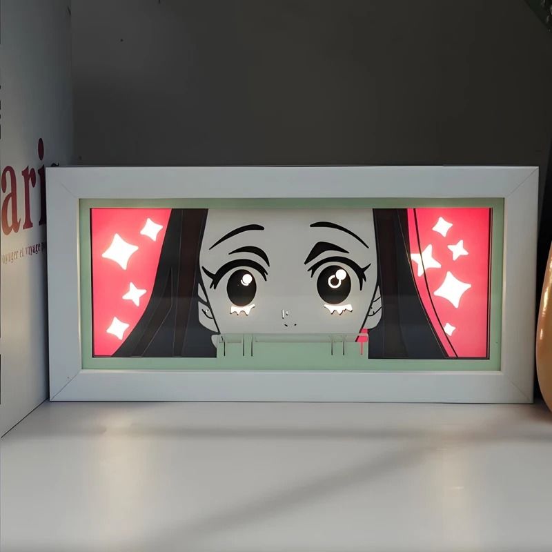 Demon Slayer Tanjiro 3D LED Light Box Night Lamp For Bedroom Decor 4