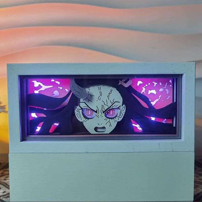 Demon Slayer Tanjiro 3D LED Light Box Night Lamp For Bedroom Decor 6