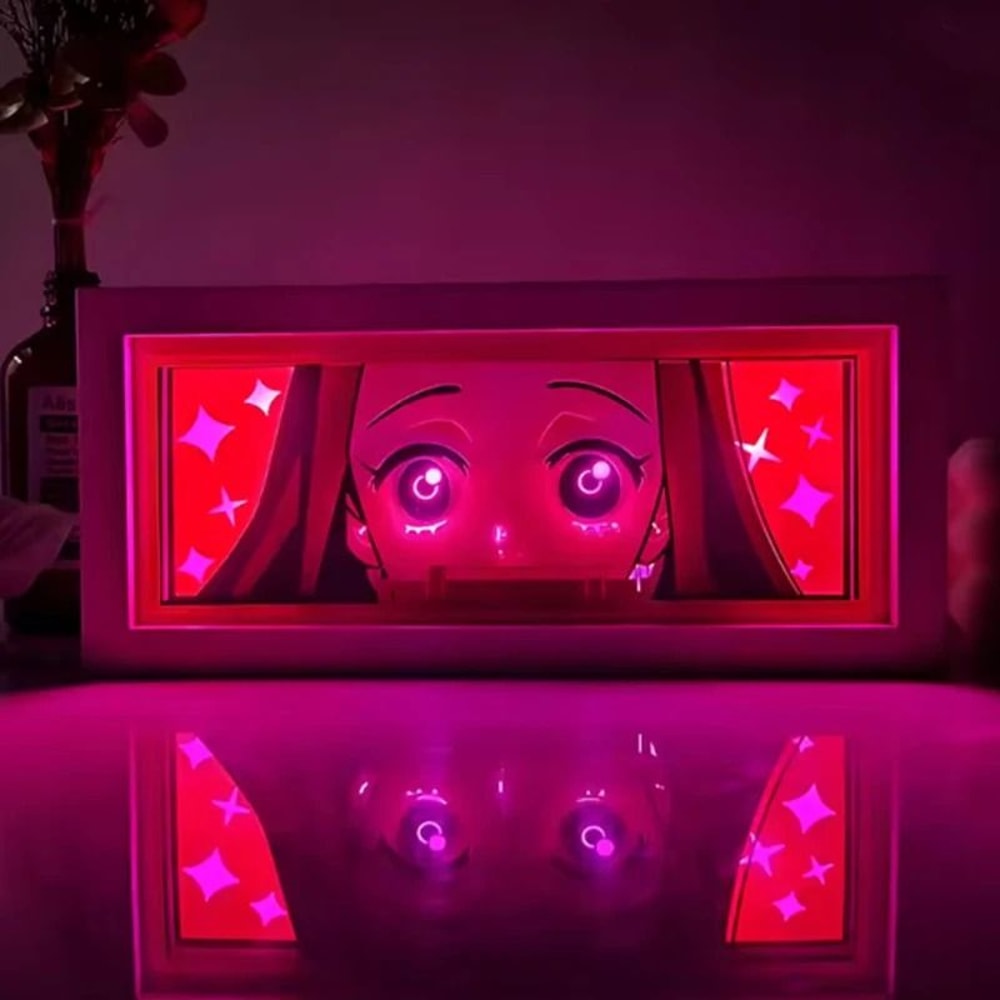 Demon Slayer Tanjiro 3D LED Light Box Night Lamp For Bedroom Decor 21