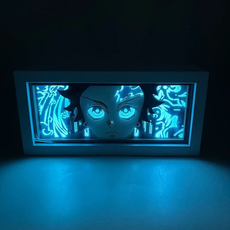 Demon Slayer Tanjiro 3D LED Light Box Night Lamp For Bedroom Decor 23