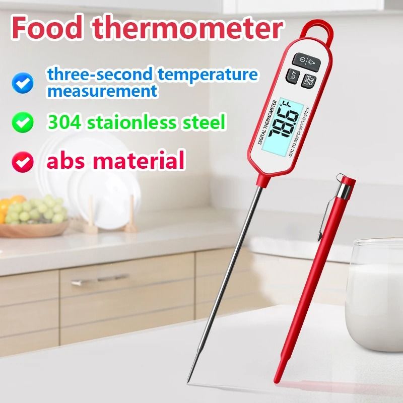 Instant Read Digital Meat Thermometer With Backlit Display For Cooking And BBQ 0