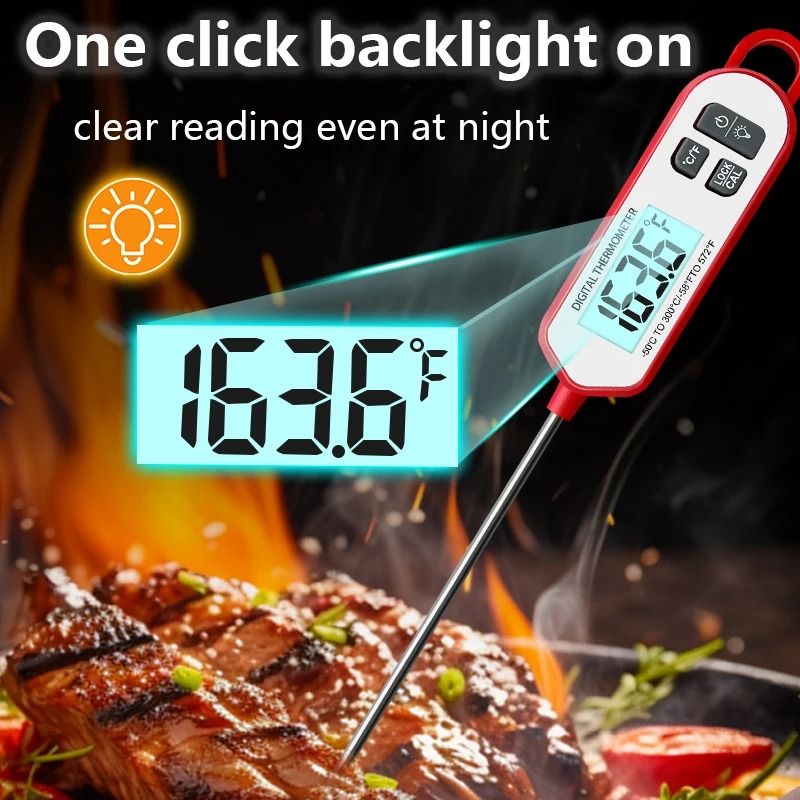 Instant Read Digital Meat Thermometer With Backlit Display For Cooking And BBQ 1