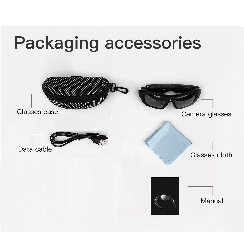 4K Camera Video Glasses With HD Recording For Outdoor Sports And Surveillance 6