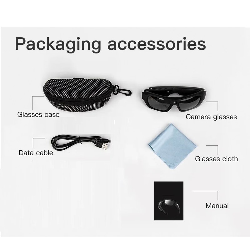 4K Camera Video Glasses With HD Recording For Outdoor Sports And Surveillance 6
