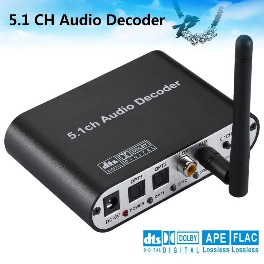 Digital 51 Audio Decoder Dolby DTS AC3 Converter With 51 Analog Output 0