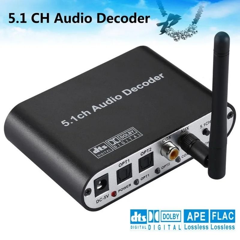 Digital 51 Audio Decoder Dolby DTS AC3 Converter With 51 Analog Output 0