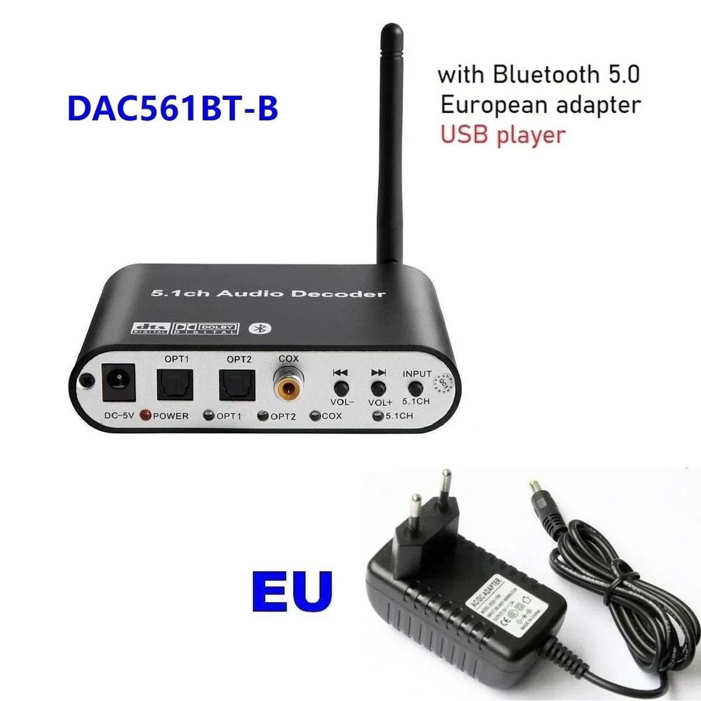 Digital 51 Audio Decoder Dolby DTS AC3 Converter With 51 Analog Output 2