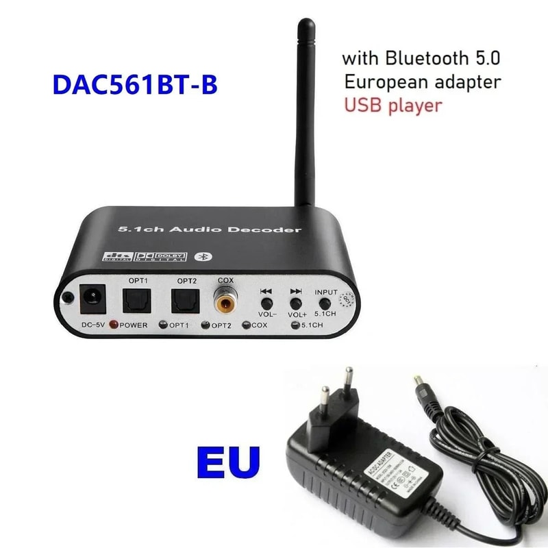 Digital 51 Audio Decoder Dolby DTS AC3 Converter With 51 Analog Output 2