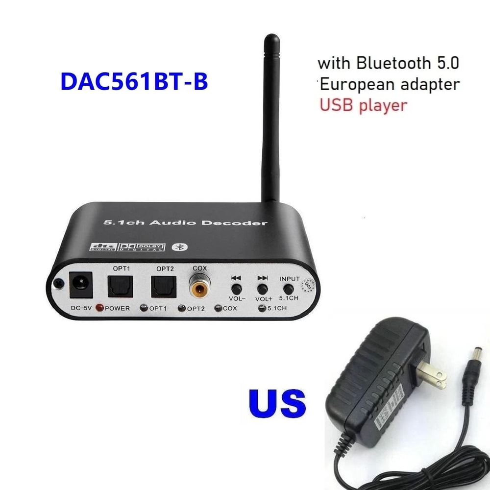 Digital 51 Audio Decoder Dolby DTS AC3 Converter With 51 Analog Output 3