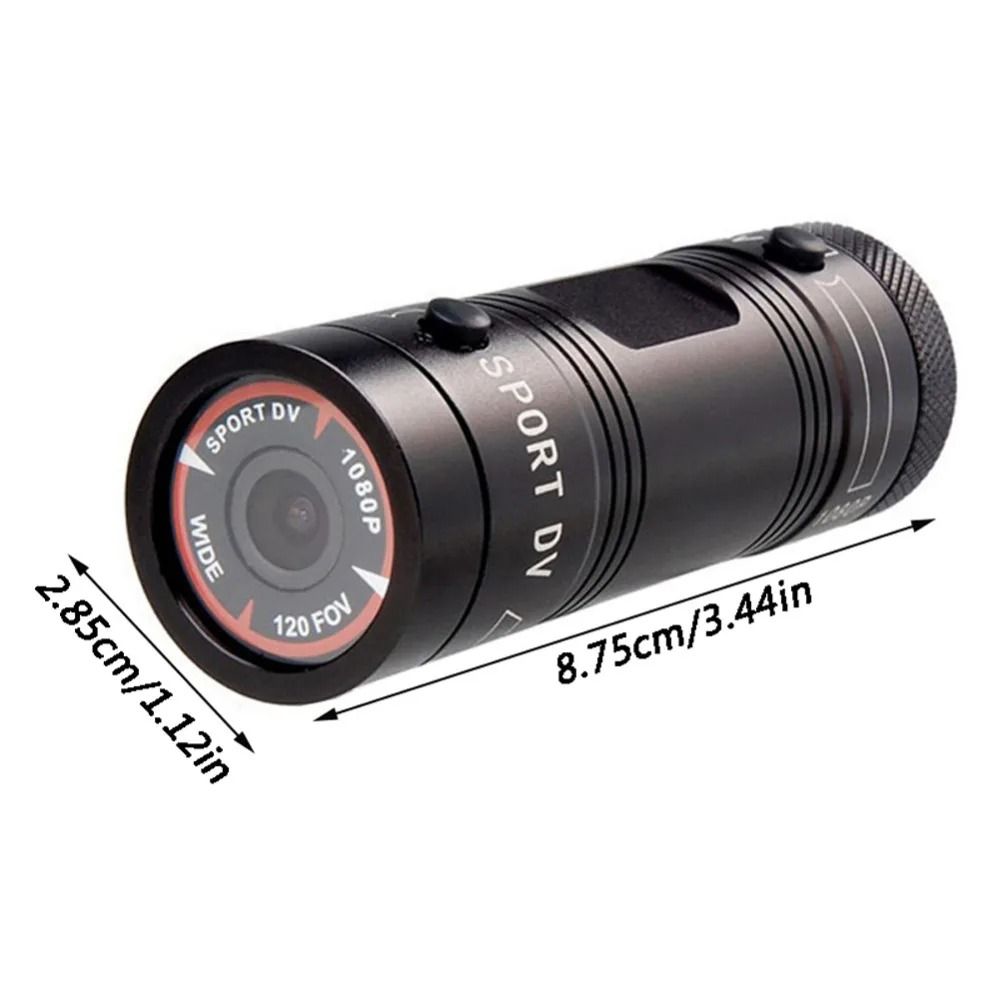 1080P Mini Action Camera Flashlight Helmet Cam For Bike And Motorcycle Waterproof Recording 1