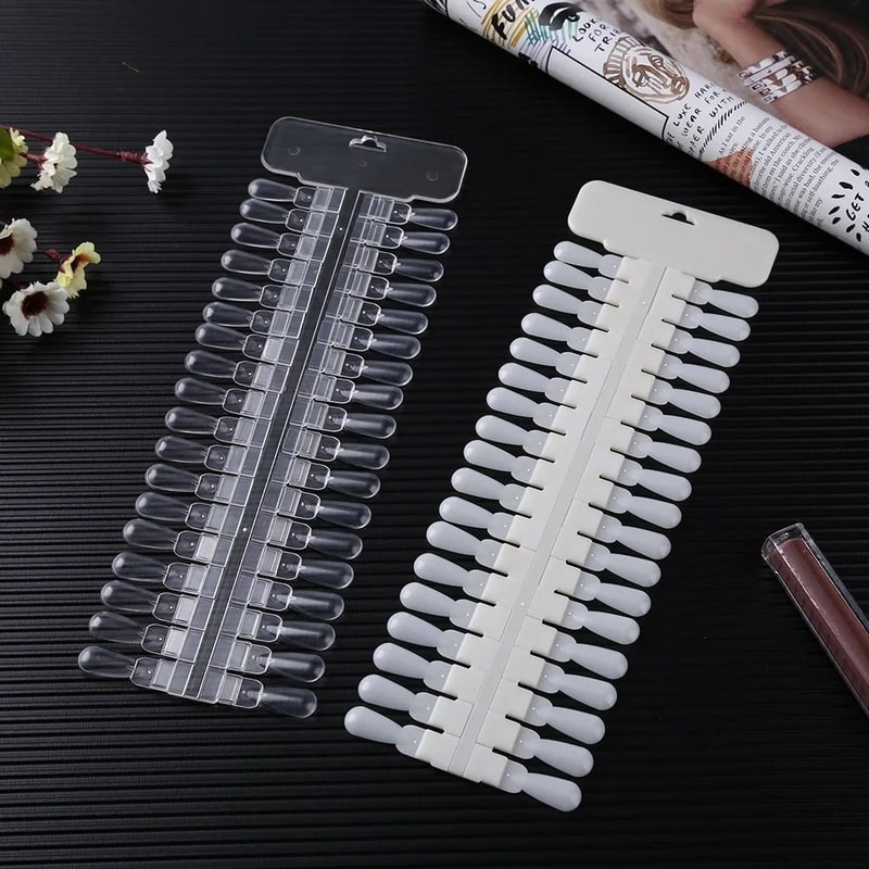 36pcs Nail Art Display Board With Removable Tips Gel Polish Practice Palette 0