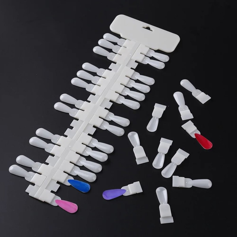 36pcs Nail Art Display Board With Removable Tips Gel Polish Practice Palette 2