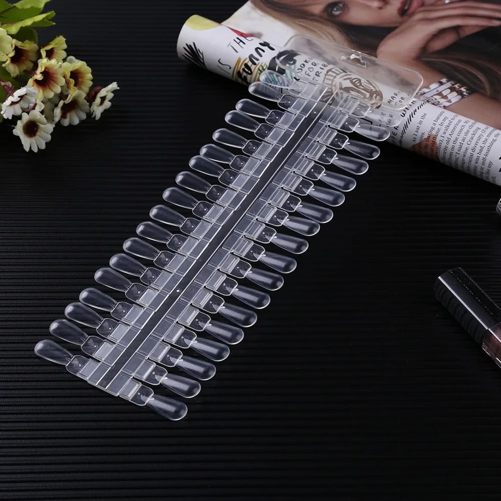 36pcs Nail Art Display Board With Removable Tips Gel Polish Practice Palette 5