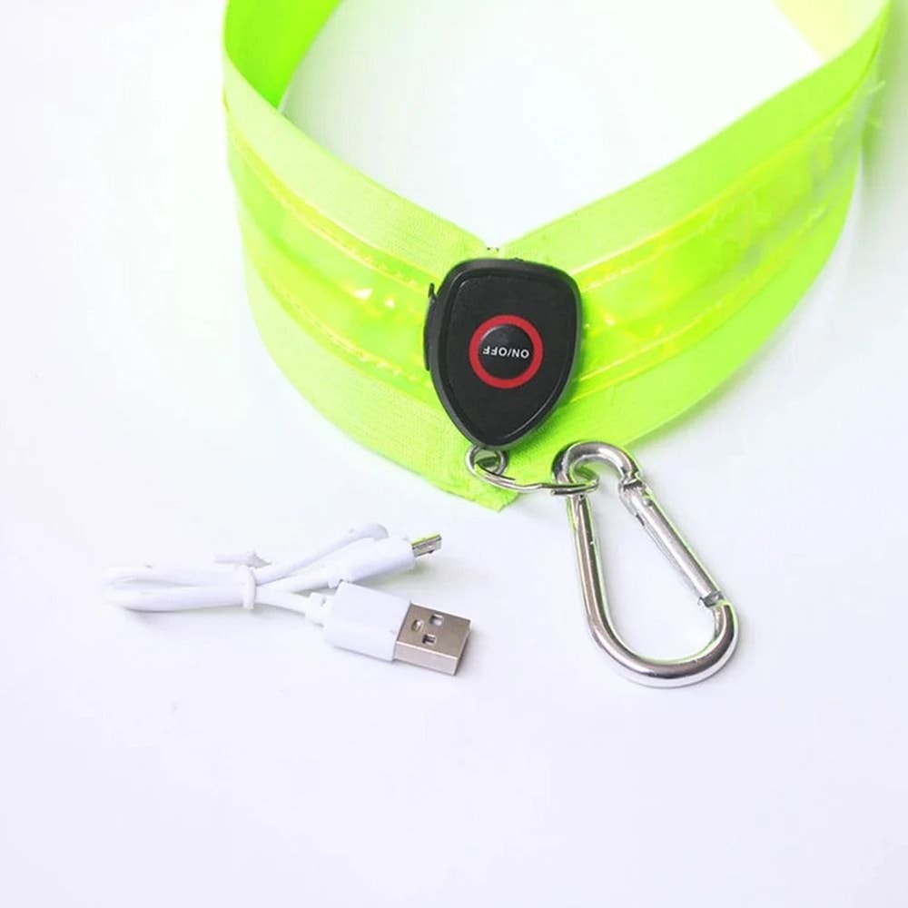 Rechargeable LED Reflective Shoulder Straps For Night Running Cycling And Outdoor Safety 4
