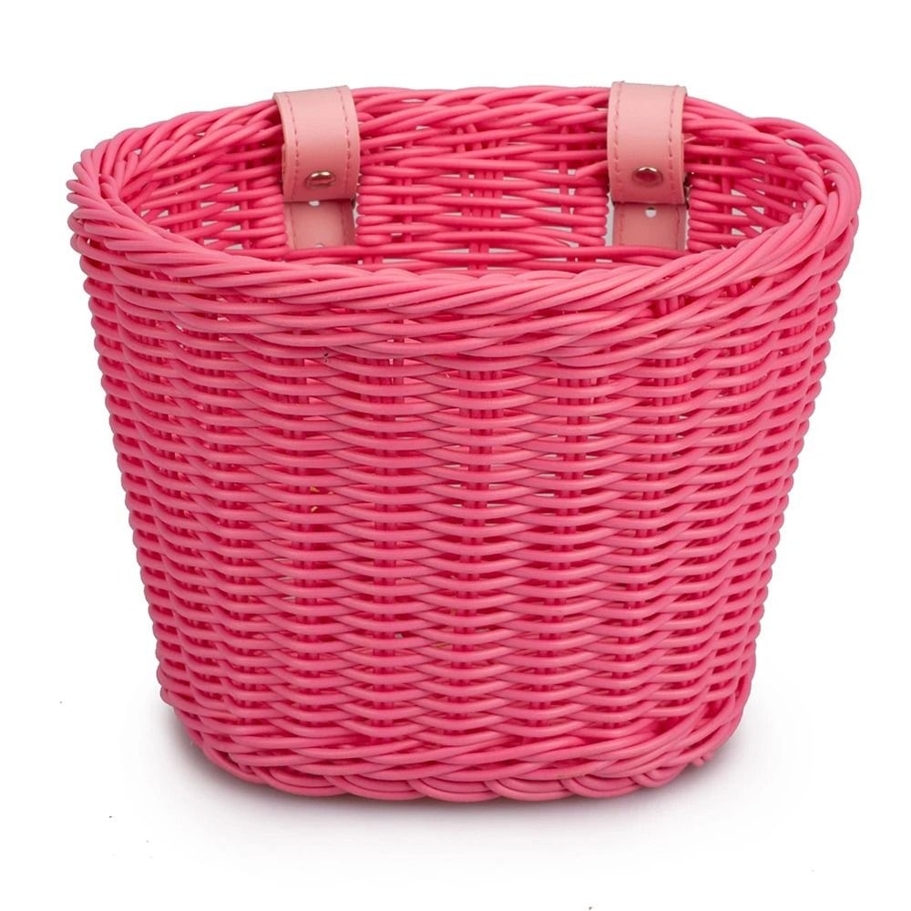 Handwoven Adjustable Bicycle Front Basket With Handlebar Straps For Daily Carry And Outdoor Riding 10